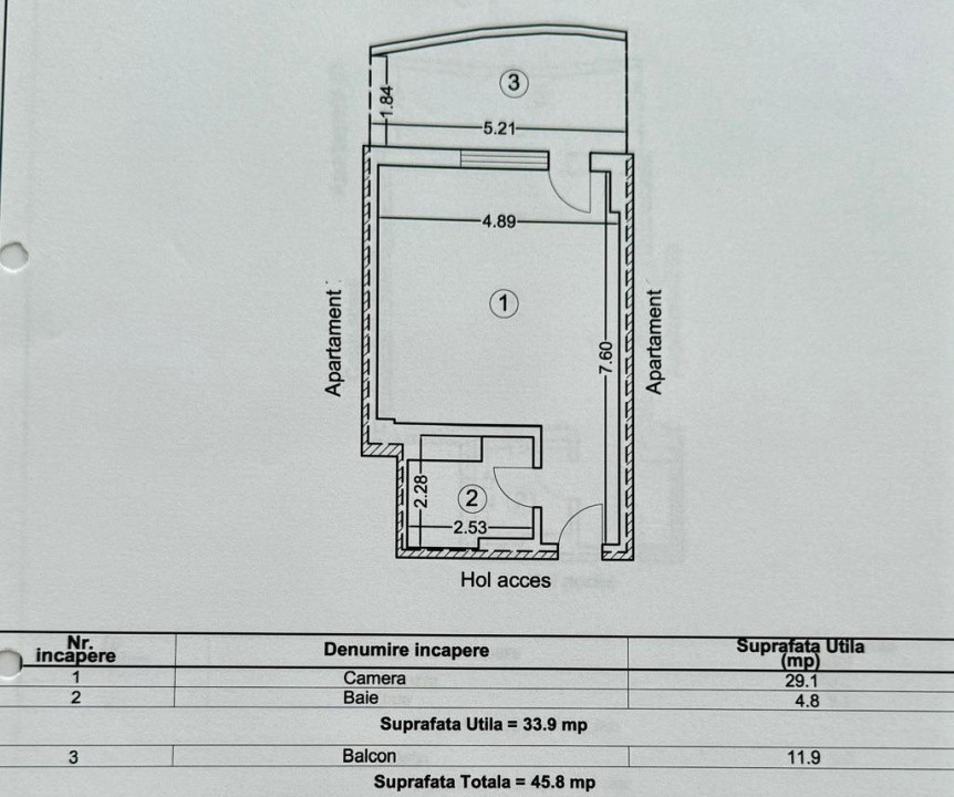 Studio cu parcare privata si priveliste catre ape in complex Casa del Mar