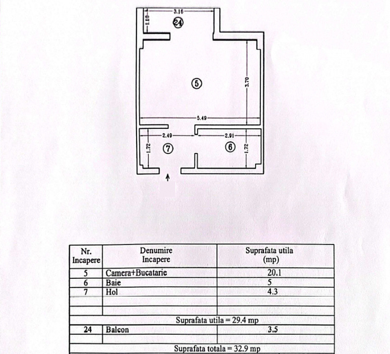 Studio cu vedere la mare, langă plajă
